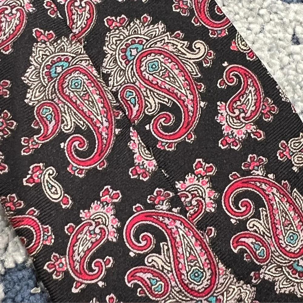 Dior Paisley Silk Tie - Black and Red
